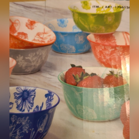 (Ew)Certified InternationalBotanical Set of 10 All Purpose Bowls, 4.75" - Picture 4 of 5